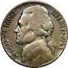 1944-S Jefferson Nickel (35% Silver) - AVERAGE CIRC